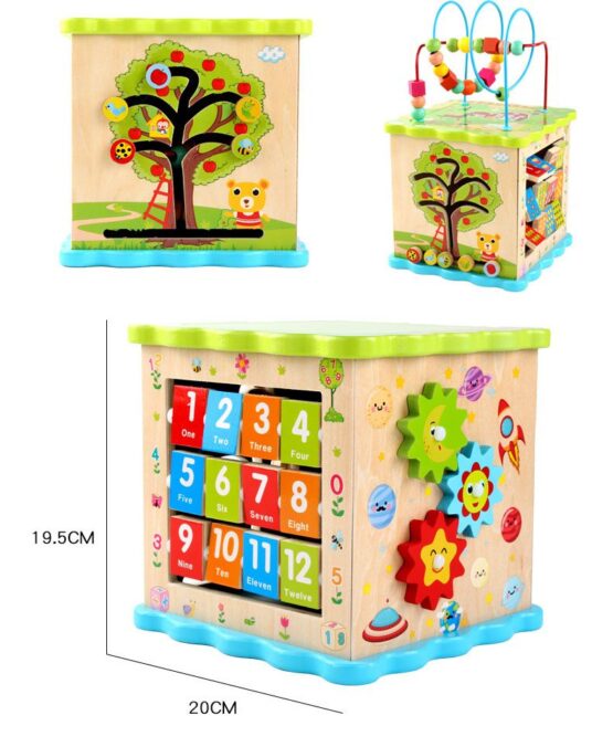 Cub educativ multifunctional treasure chest 5 5-Centre activitati