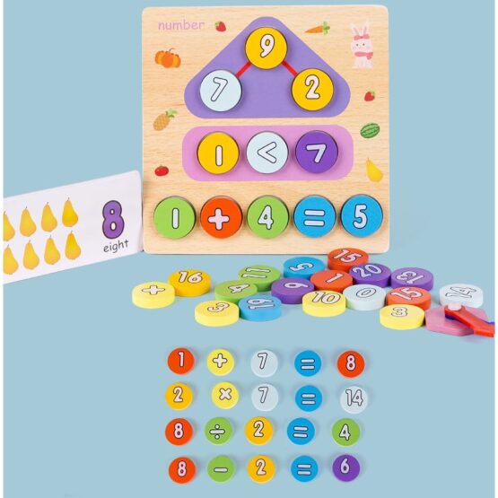 Jucarie lemn ceas digital 2 in 1 5-Jucarii din Lemn si Montessori