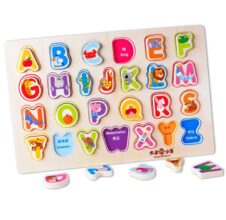 Puzzle lemn alfabetul ilustrat litere 3d hand in hand1-Jucarii Dexteritate