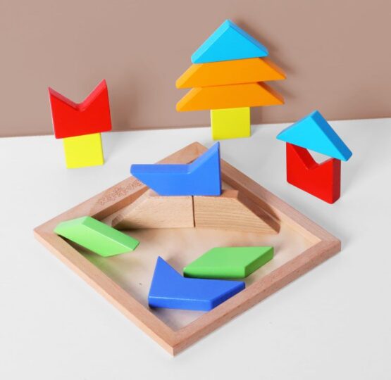 Puzzle tangram mare 14 piese5-Jucarii din Lemn si Montessori