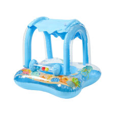 Barcuta gonflabila copii cu acoperis Kiddie Float Albastru