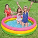Piscina gonflabila copii rotunda curcubeu Intex Sunset 147 cm - HAM BEBE