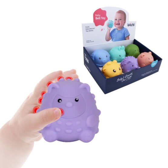 Set 6 mingi pentru bebelusi cu animalute Kaichi Bell - HAM BEBE