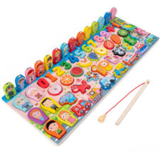 Jucarie educativa din lemn - Placa logaritmica 6 in 1 Logarithmic Board Engleza