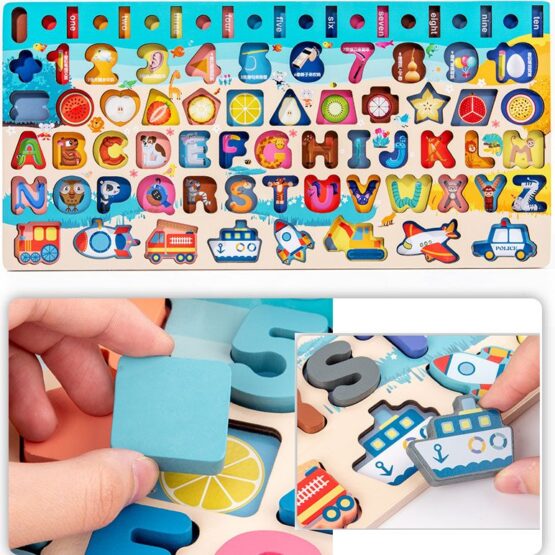 Jucarie educativa logaritmica Traffic Board 7 in 1 - HAM BEBE
