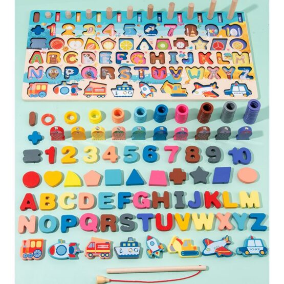Jucarie educativa logaritmica Traffic Board 7 in 1 - HAM BEBE
