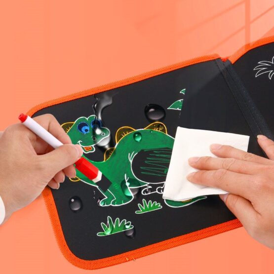 Carte colorat reutilizabila Magic Draw Chalk Book - HAM BEBE