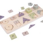 Sortator si puzzle fractii si forme geometrice montessori8-Jucarii din Lemn si Montessori