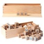 Cuburi Montessori din lemn cu litere mari si mici - HAM BEBE