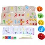 Joc educativ de inemanare cu bile si numere matematica cognitive game11-Jucarii din Lemn si Montessori