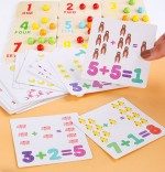 Joc educativ de inemanare cu bile si numere matematica cognitive game233-Jucarii din Lemn si Montessori