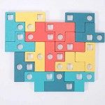 Joc logic Tetris din lemn cu modele T-Paired - HAM BEBE