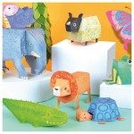 Joc Origami copii Animale Mideer Paper Animals Kit creativ - HAM BEBE