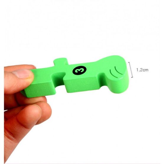 Puzzle lemn cifre crocodil puzzle numerotat cu piese groase5-Jucarii din Lemn si Montessori