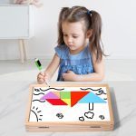 Tablita magnetica educativa cu betisoare si tangram4-Jucarii din Lemn si Montessori