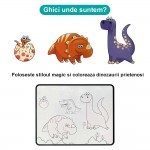 Carte colorat cu apa cu dinozauri magic water doodle5-Pictura si desen