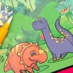 Carte colorat cu apa Water Book  Dinozauri - HAM BEBE