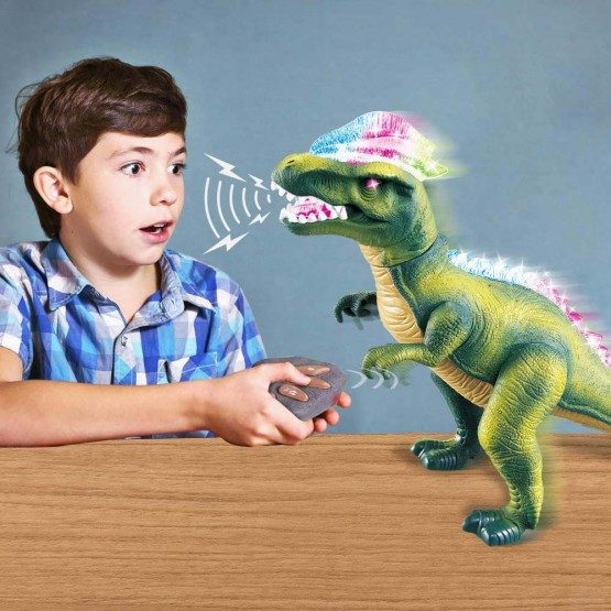 Dinozaur jucarie interactiva cu telecomanda Dilophosaurus