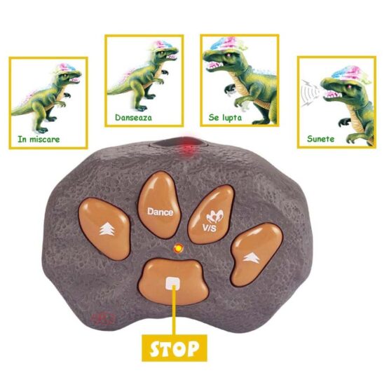 Dinozaur jucarie interactiva cu sunete si lumini dilophosaur39 - HAM BEBE