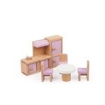 Set mobilier de jucarie din lemn pentru papusi msn3-Jucarii din Lemn si Montessori