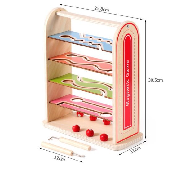Joc indemanare circuit cu bile labirint magnetic-Jucarii din Lemn si Montessori