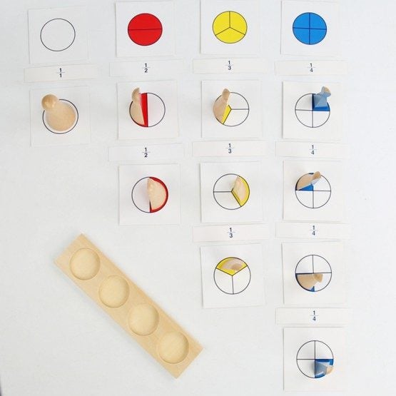 Puzzle montessori pioni cu fractii2-Jucarii din Lemn si Montessori