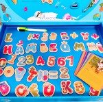 Harta magnetica carte joc lemn cu cifre si litere4-Jocuri educationale