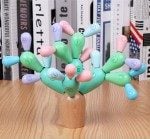 Joc cactus in echilibru jucarie educativa pastel2-Jucarii din Lemn si Montessori