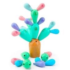 Joc cactus in echilibru jucarie educativa pastel21-Jucarii din Lemn si Montessori