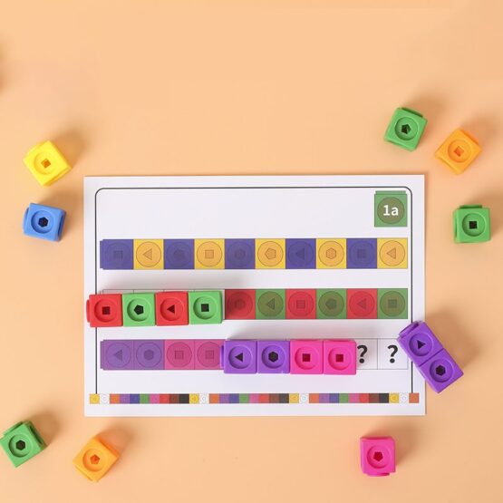 Joc stem cuburi matematice math link cubes3-Cuburi constructie
