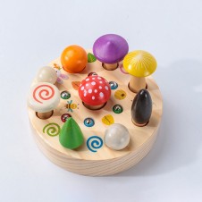 Joc dexteritate ciocanitoarea si ciupercuta2-Jucarii din Lemn si Montessori