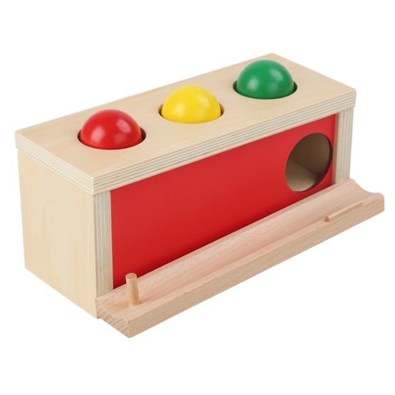 Joc montessori cutia permanentei pista cu 3 bile1-Jucarii din Lemn si Montessori