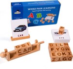 Joc montessori cuburi cu litere word pair learning1-Jucarii din Lemn si Montessori
