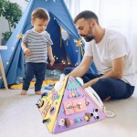 Piramida centru activitati busy board copii2-Jucarii din Lemn si Montessori