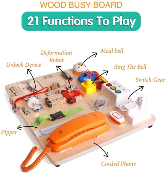 Busy Board Placa activitati Montessori Orange 21 - HAM BEBE