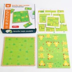 Puzzle logic girafele4-Jucarii din Lemn si Montessori