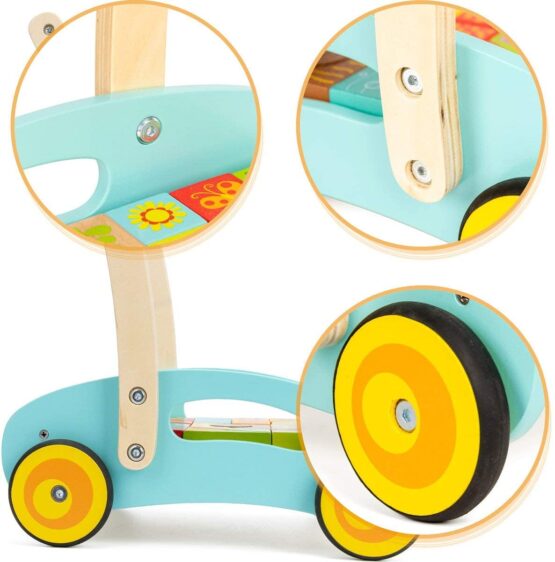 Antepremergator din lemn cu set de cuburi Forest Walker Cossy - HAM BEBE