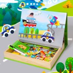 Carte magnetica cu puzzle Vehicule Fun Traffic - HAM BEBE