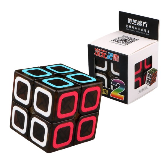 cub rubik 2x2x2 negru transparent1