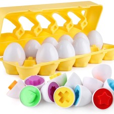 Joc Asocieri Matching eggs - Potriveste oua cu forme geometrice - HAM BEBE