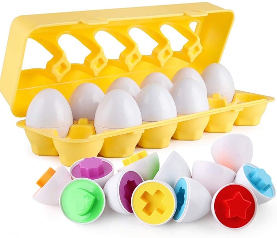 Joc Asocieri Matching eggs - Potriveste oua cu forme geometrice - HAM BEBE