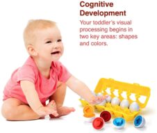 Joc Asocieri Matching eggs - Potriveste oua cu forme geometrice - HAM BEBE