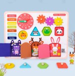 Mini busy board montessori cu calendar1-Jucarii din Lemn si Montessori