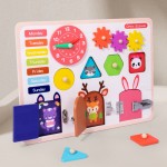 Mini busy board montessori cu calendar2-Jucarii din Lemn si Montessori