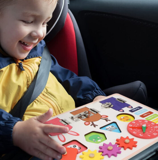 Mini busy board montessori cu calendar5-Jucarii din Lemn si Montessori