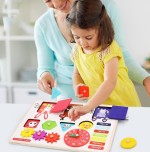 Mini busy board montessori cu calendar8-Jucarii din Lemn si Montessori