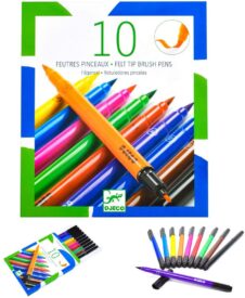 Set 10 carioci cu doua capete tip pensula djeco1 - HAM BEBE