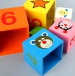 Set 6 cuburi turn din lemn cu cifre si animale5-Jucarii din Lemn si Montessori