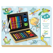 Trusa desen bebe carioci si creioane primele culori djeco2 - HAM BEBE