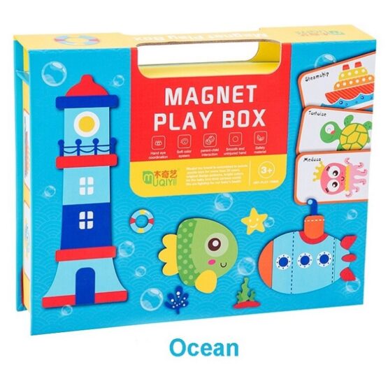 Carte magnetica animale marine magnetic play box3-Table si jocuri magnetice